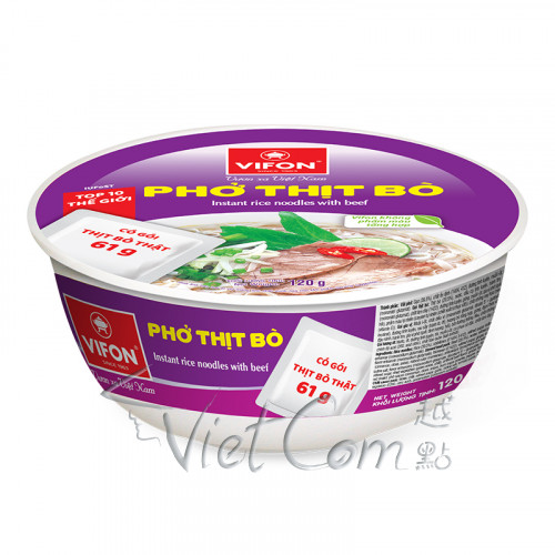 Vifon - "Pho" with Beef Bowl  -WITH REAL MEAT