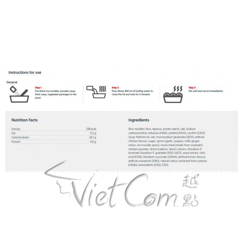 Acecook - "Pho" with Chicken Flavor