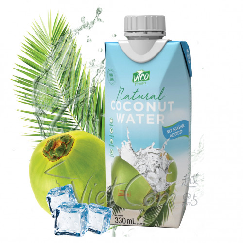 VICO - 100% Natural Coconut Water【Full Case 330ml x 24】