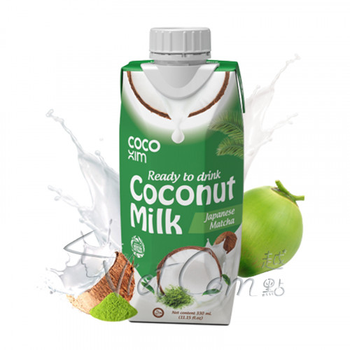 CocoXim - Japanese Matcha Flavored Coconut Milk【Full Case 330ml x 12】