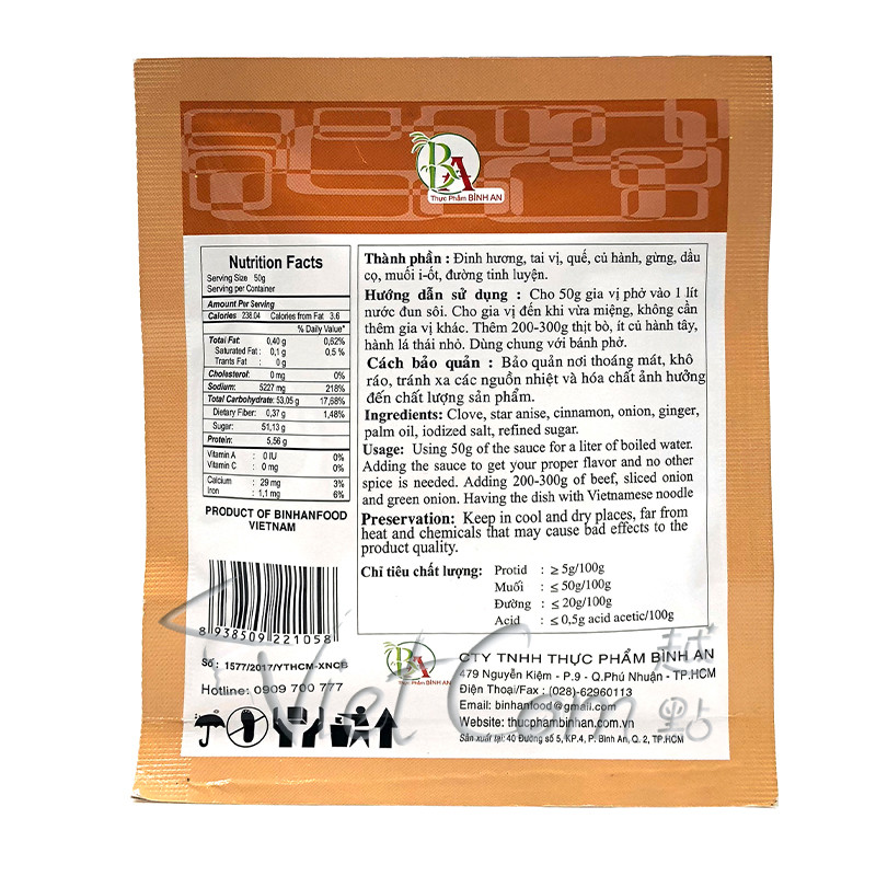 Gia Vi Pho - Sauce For Rice Noodle Soup