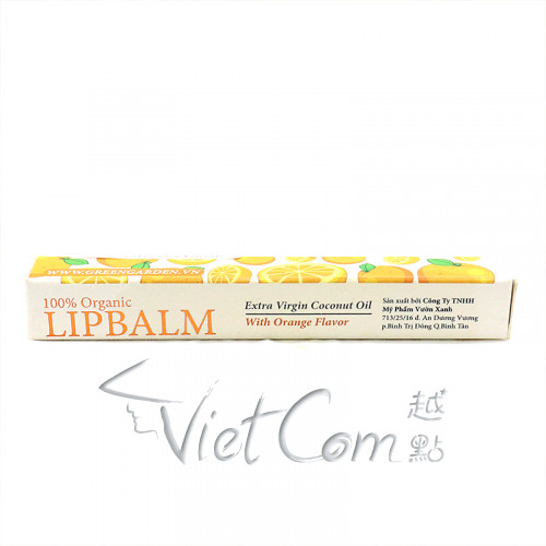 Green Garden - Lip Balm - Extra Virgin Coconut Oil With Orange Flavor