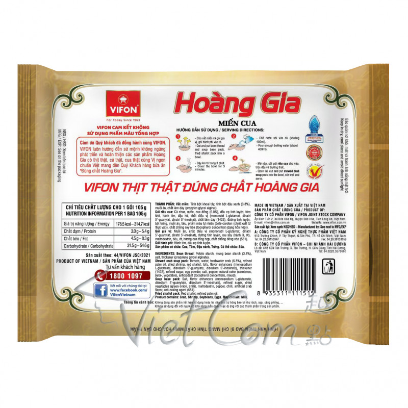 Vifon - Instant Bean Thread With Crab